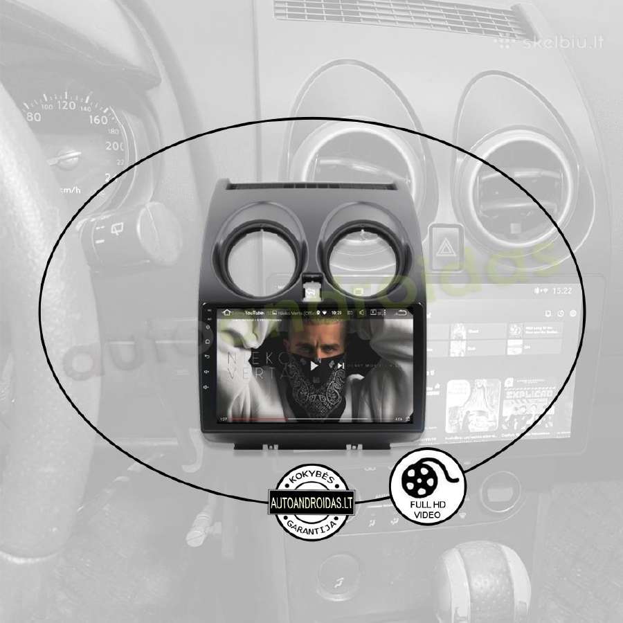 Nissan Qashqai 2006-13 Android multimedia GPS/WiFi - nuotraukos Nr. 9