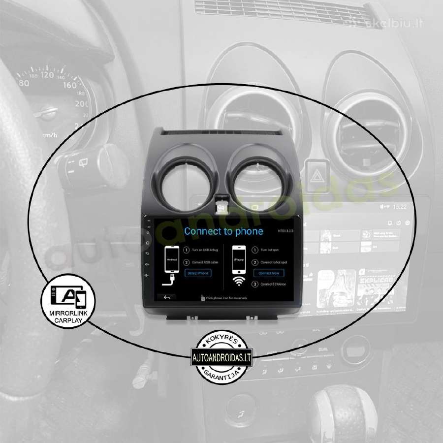 Nissan Qashqai 2006-13 Android multimedia GPS/WiFi - nuotraukos Nr. 10