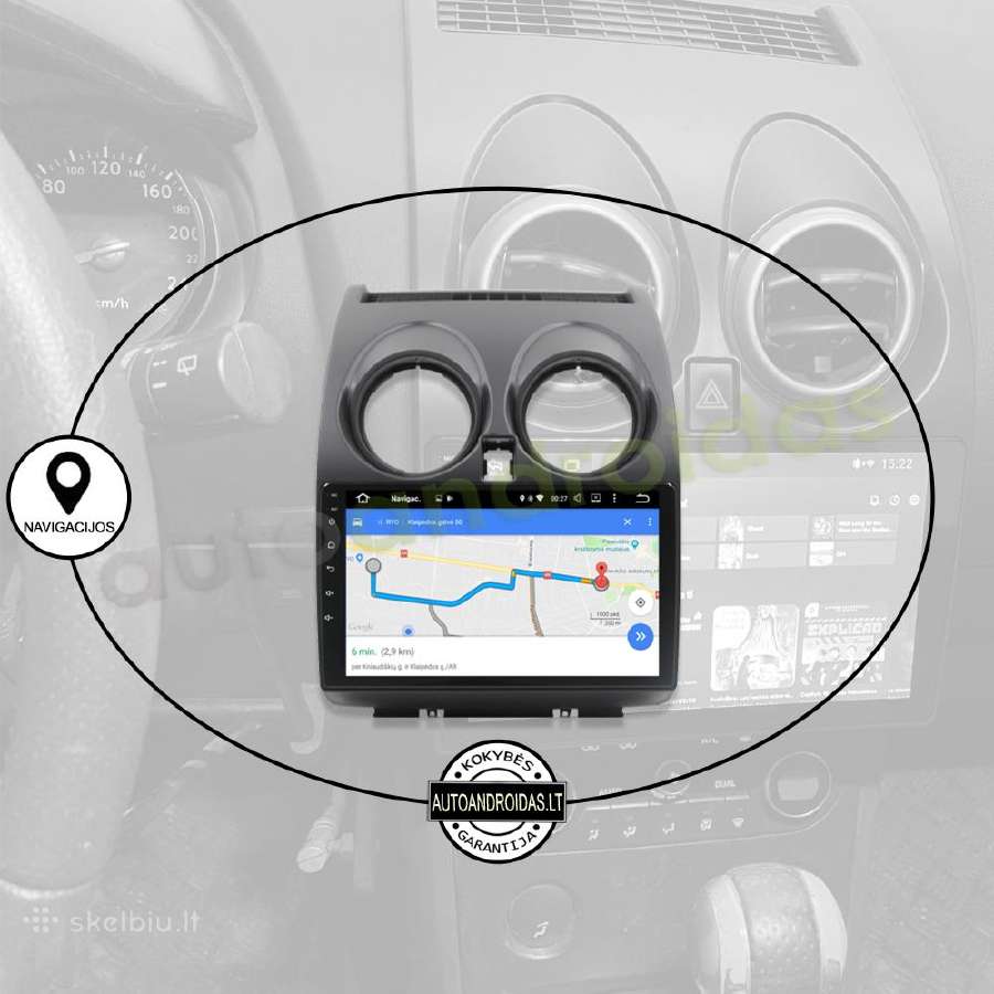 Nissan Qashqai 2006-13 Android multimedia GPS/WiFi - nuotraukos Nr. 11