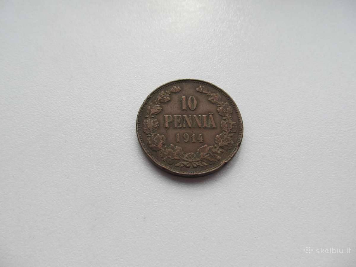 10 pennia , Rusija Suomija , 1914