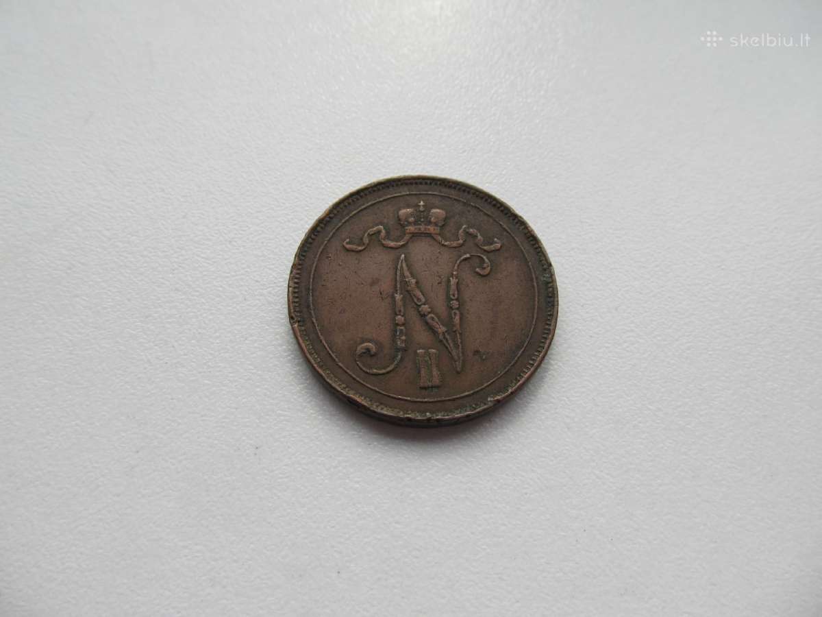 10 pennia , Rusija Suomija , 1914 - nuotraukos Nr. 2