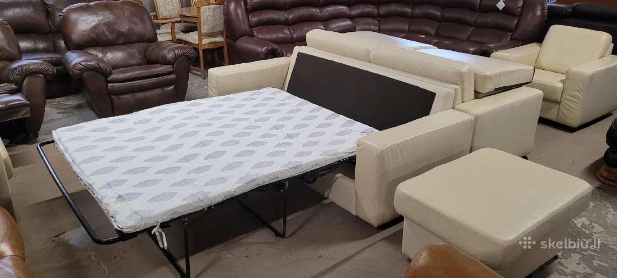 Sofa lova Odiniai Baldai komplektai kampai - nuotraukos Nr. 8