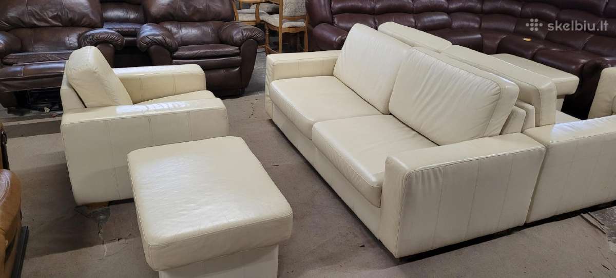 Sofa lova Odiniai Baldai komplektai kampai - nuotraukos Nr. 7