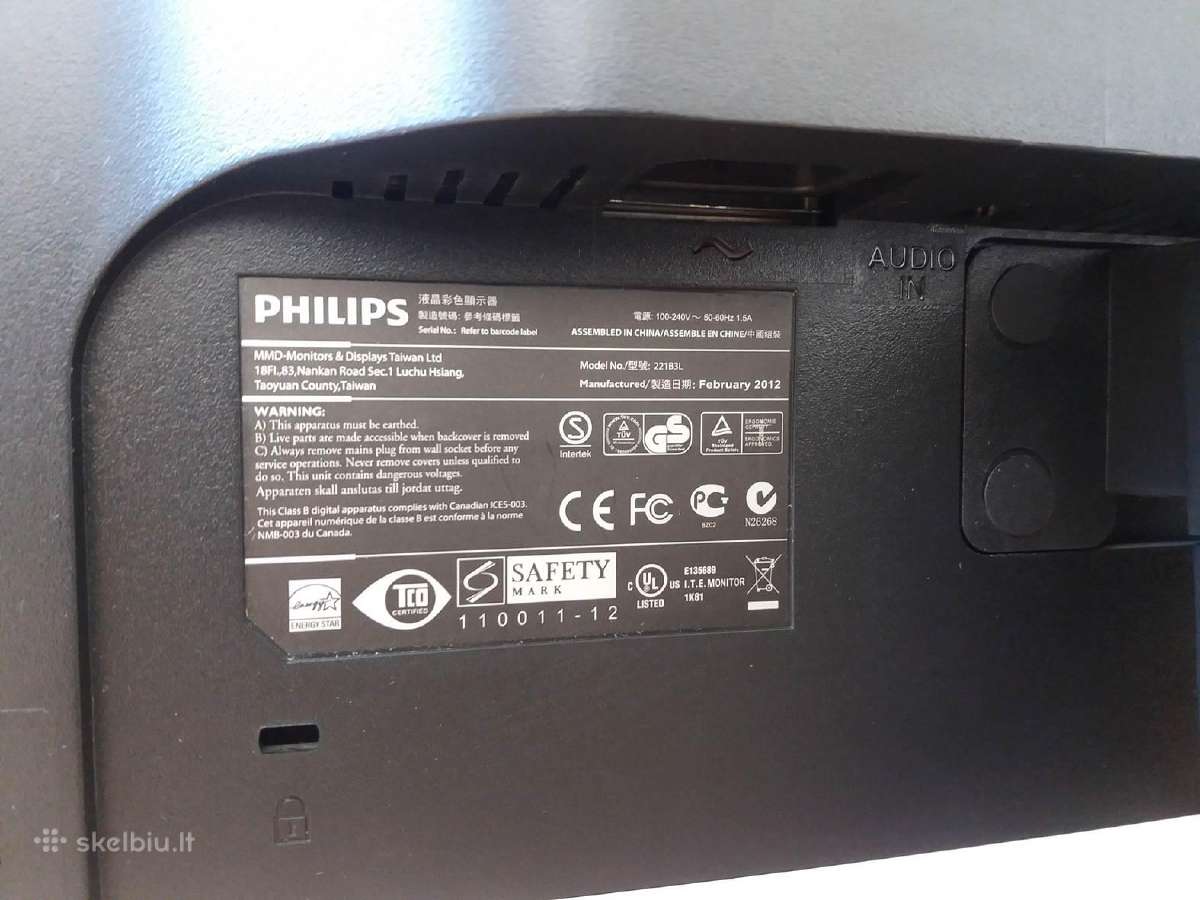 Philips 22" LED monitorius Brilliance 221b3lp - nuotraukos Nr. 3