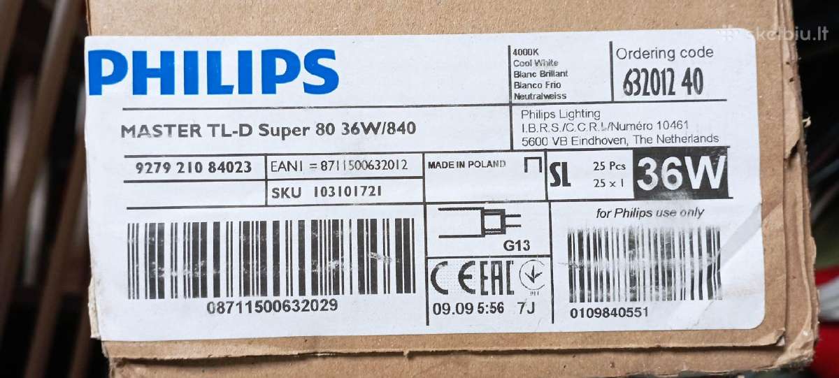 Lempos philips 36w/840 deze. 120cm