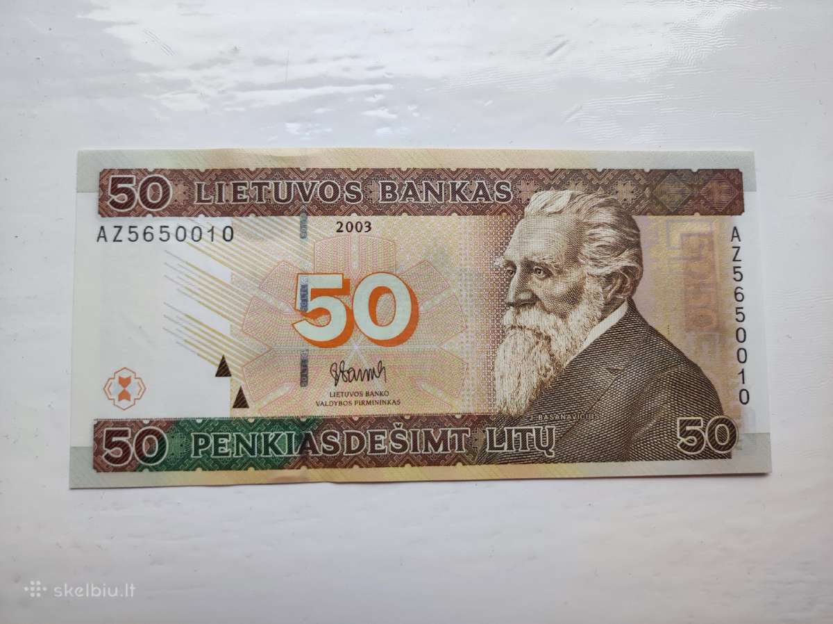 50 litų 2003 metų Az serija Unc
