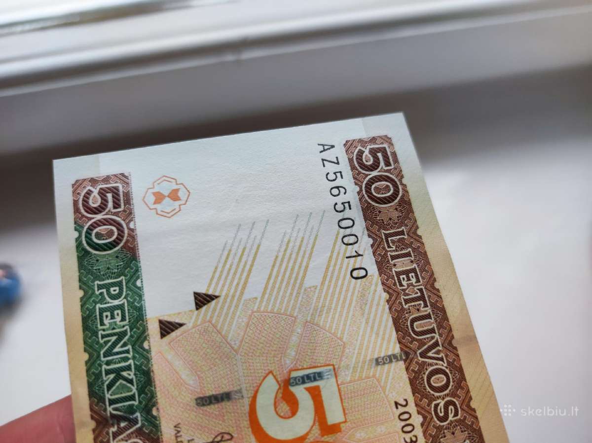 50 litų 2003 metų Az serija Unc - nuotraukos Nr. 3