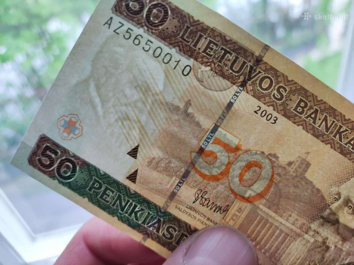 50 litų 2003 metų Az serija Unc - nuotraukos Nr. 9
