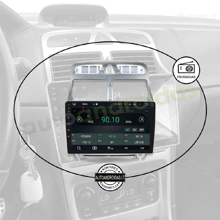 Peugeot 307 Android multimedia Usb/GPS/WiFi/bt/9" - nuotraukos Nr. 4