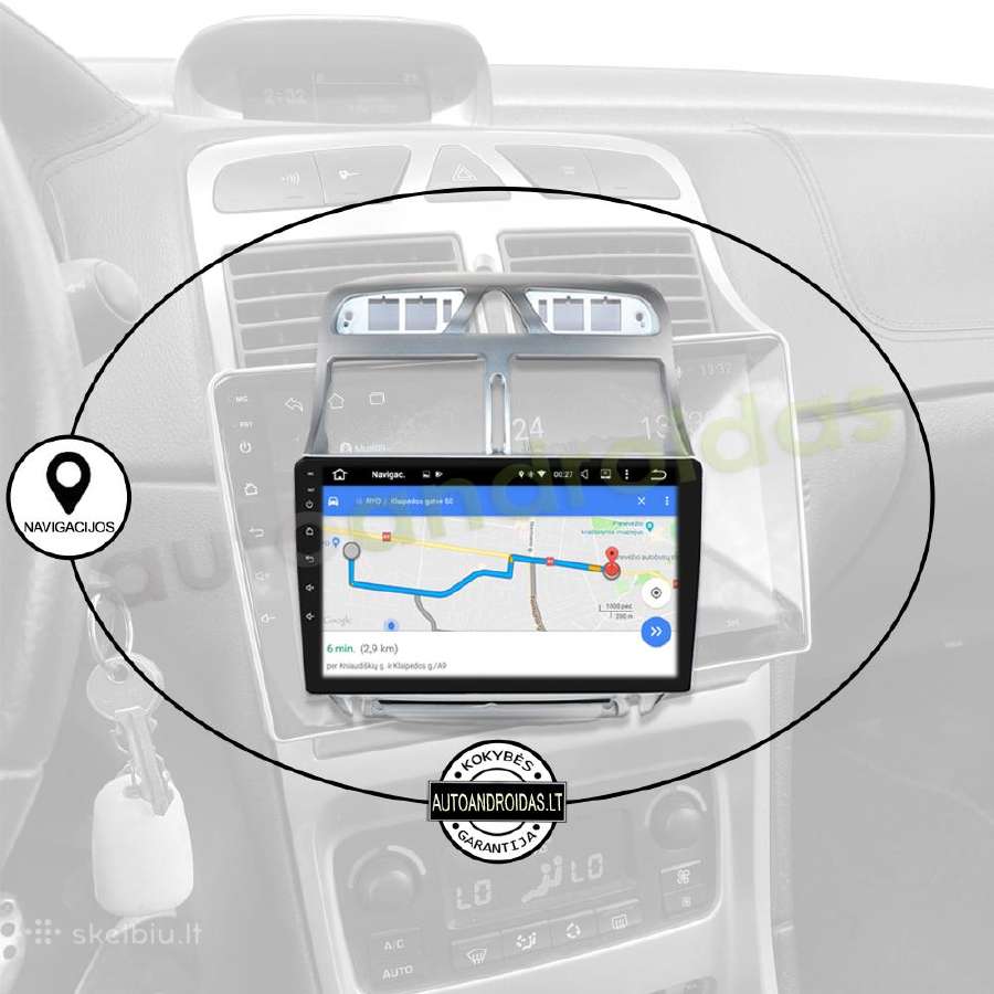Peugeot 307 Android multimedia Usb/GPS/WiFi/bt/9" - nuotraukos Nr. 11