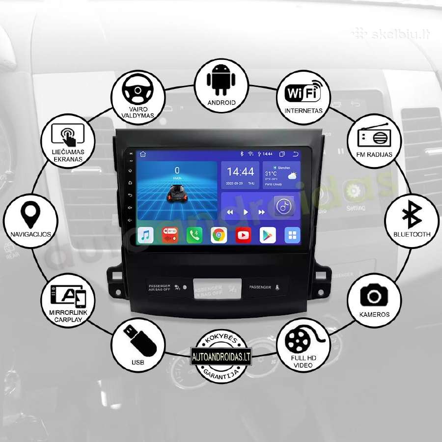Mitsubishi Outlander Android multimedia GPS/WiFi - nuotraukos Nr. 2