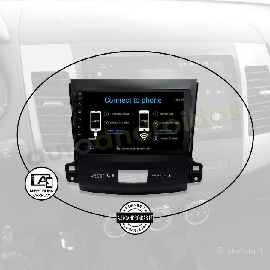 Mitsubishi Outlander Android multimedia GPS/WiFi - nuotraukos Nr. 10