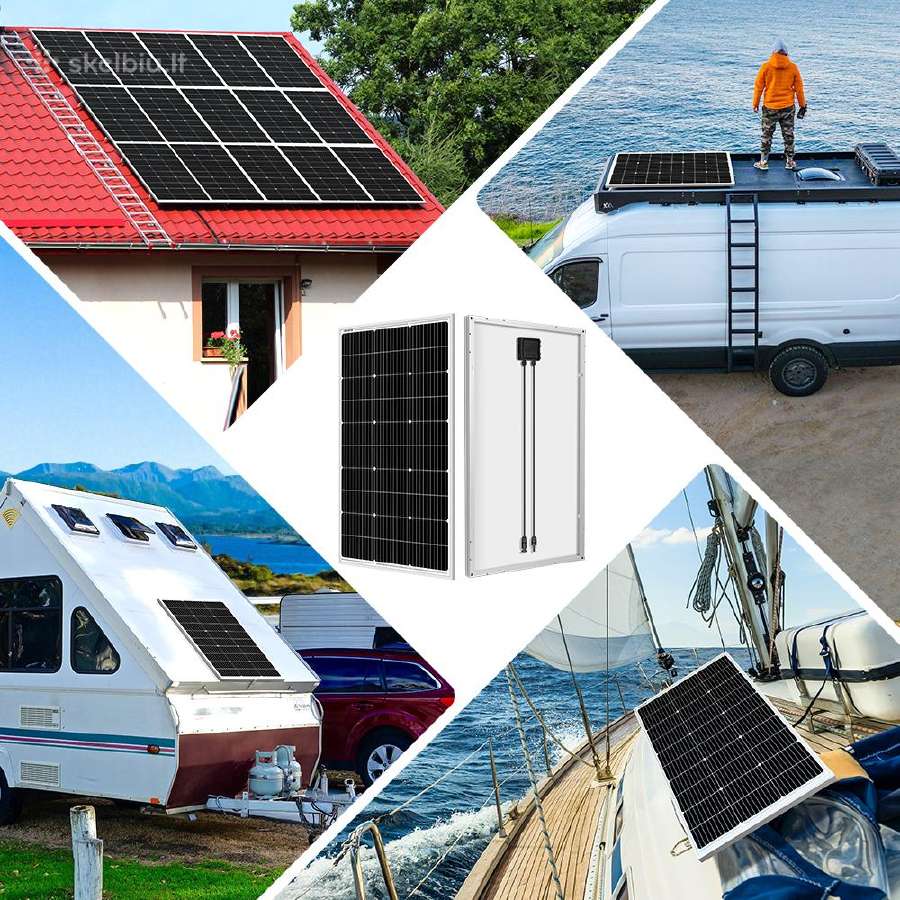 Saulės baterijos komplektas su valdikliu 100w 100a - nuotraukos Nr. 3