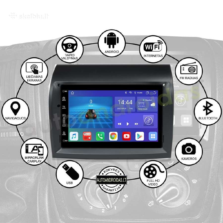 Ducato Jumper Boxer Android multimedia GPS/WiFi - nuotraukos Nr. 2