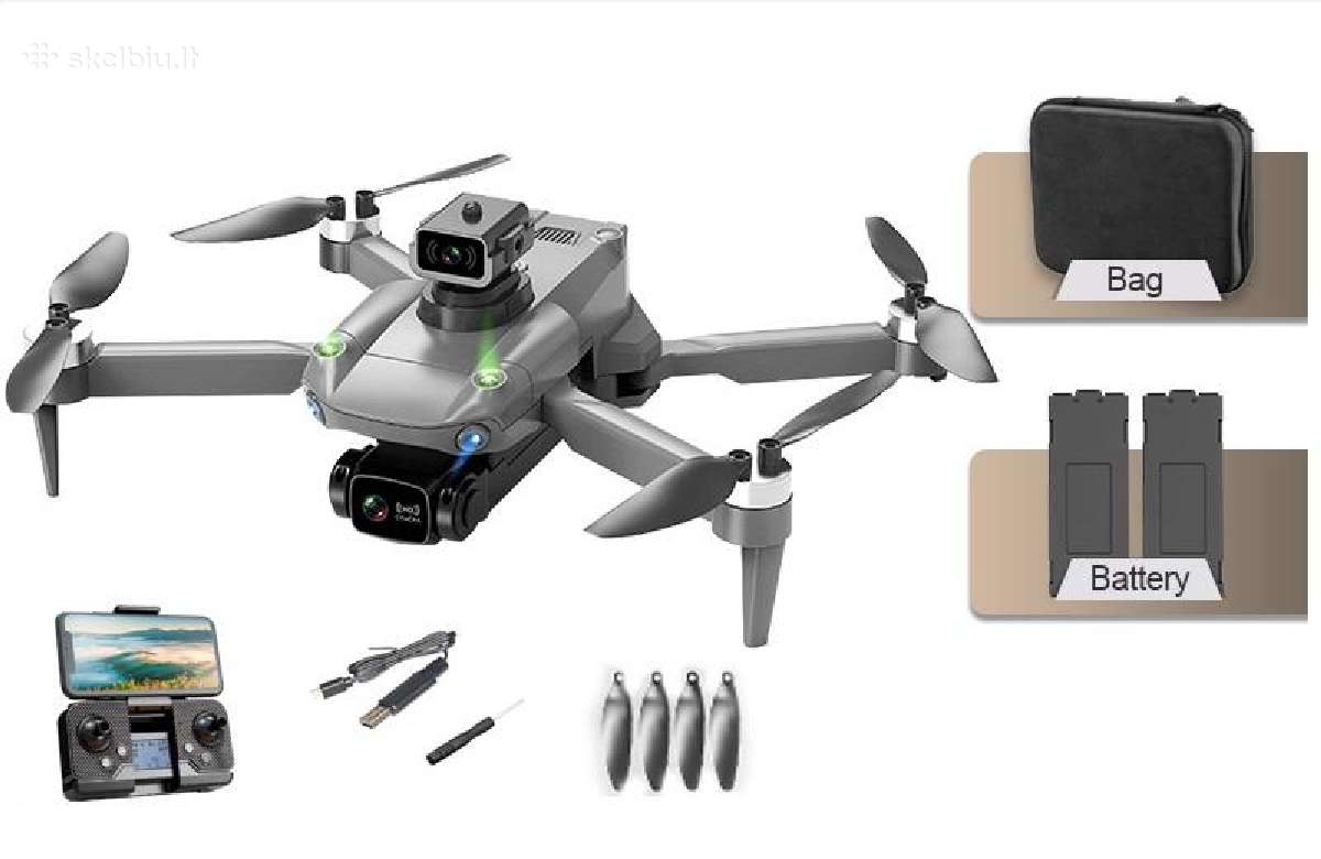 K998 dronas su dviejomis kameromis 4k, GPS ir WiFi - nuotraukos Nr. 7