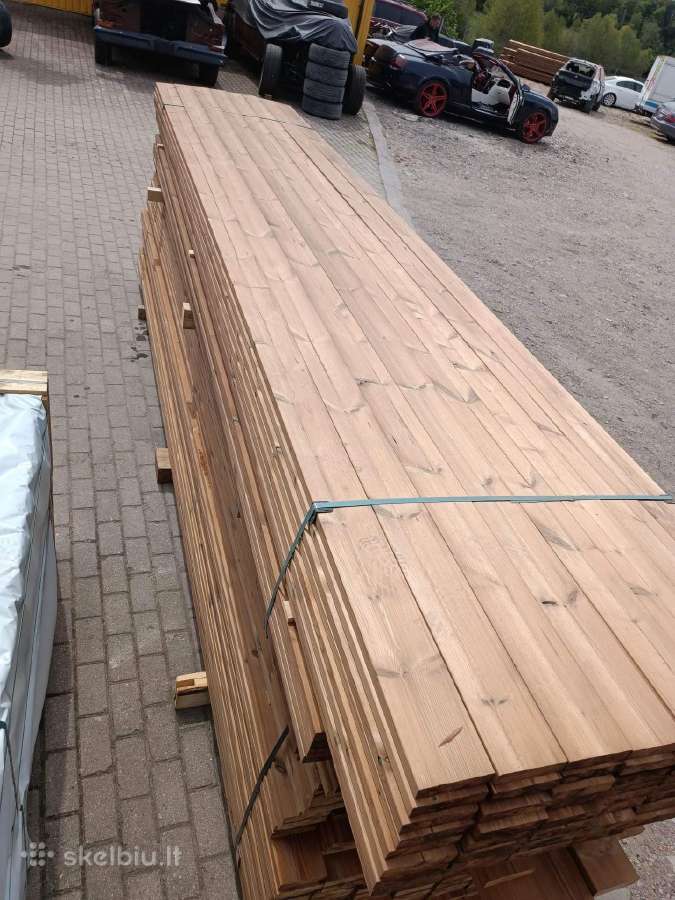 Suomiškos termo medienos terasinės Ab -25eur/m2 - nuotraukos Nr. 12