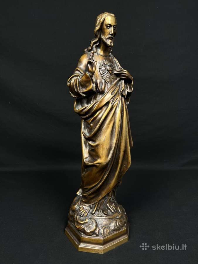 Bronzinė jėzaus skulptūra - nuotraukos Nr. 3