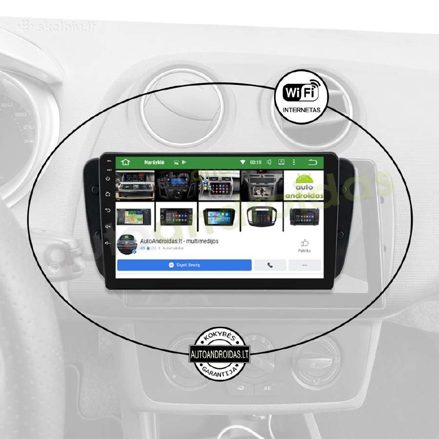 Seat Ibiza 2010-14 Android multimedia GPS/WiFi/bt - nuotraukos Nr. 3