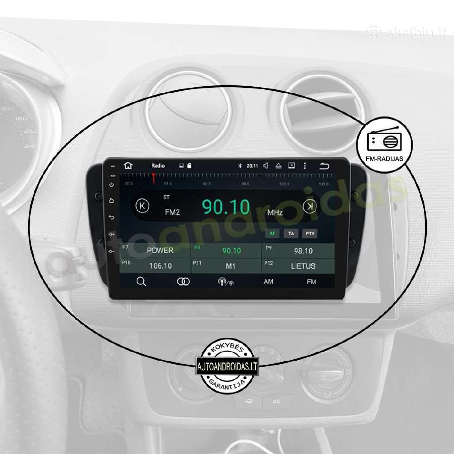 Seat Ibiza 2010-14 Android multimedia GPS/WiFi/bt - nuotraukos Nr. 4