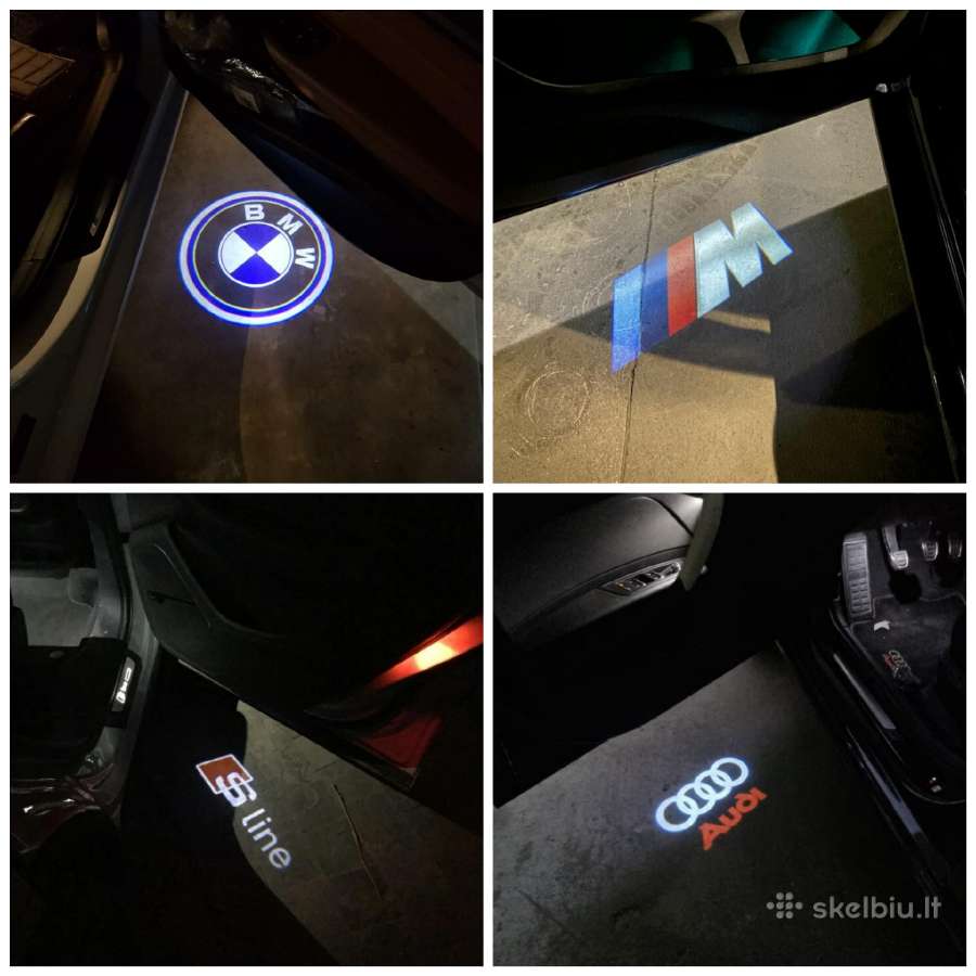 Bmw Audi MB Porsche LED durų logo projektoriai