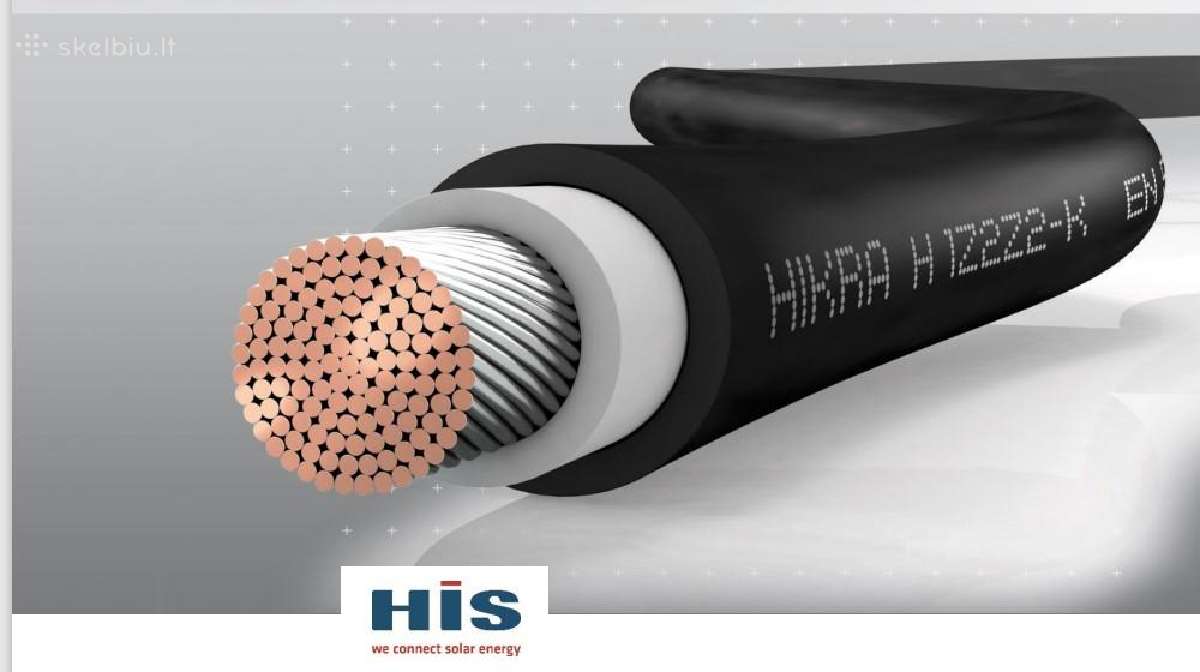 Saulės kabelis 6mm Ac Dc 6mm Vokiškas 1,0 eur 1m. - Skelbiu.lt