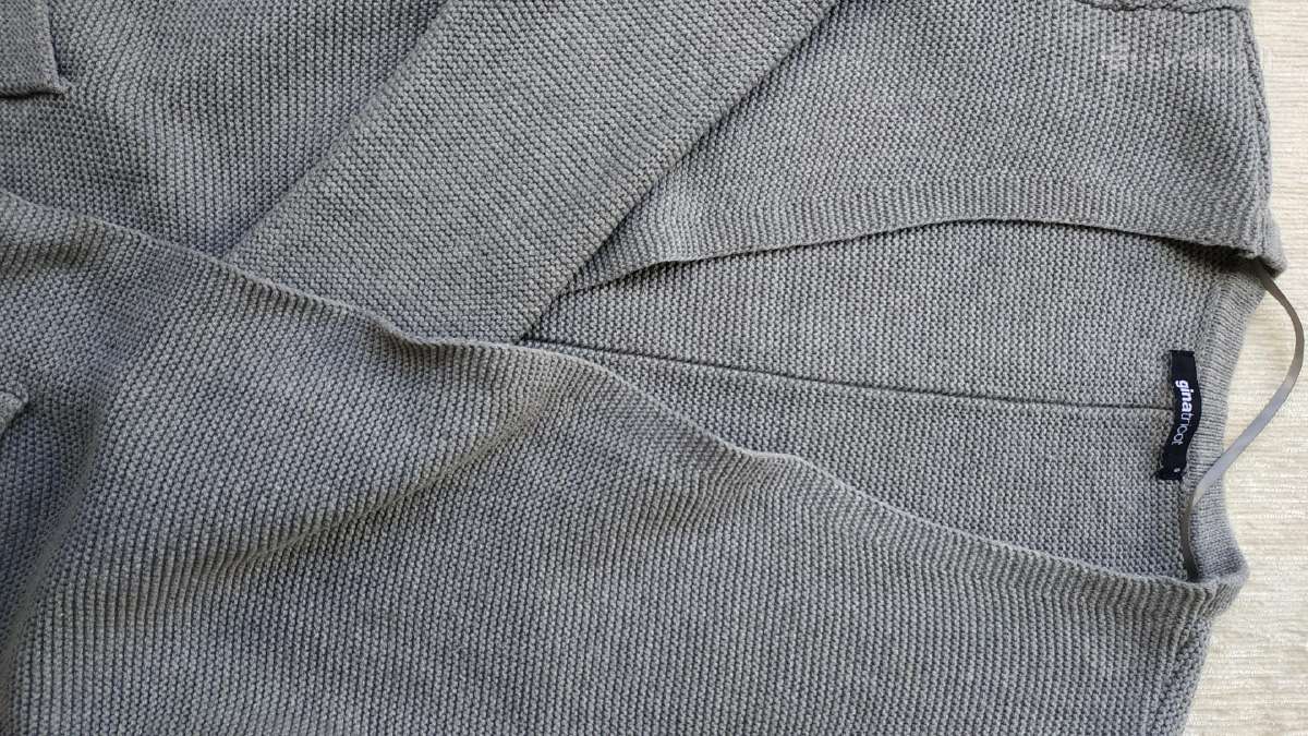 Gina Tricot medvilninis megztas kardiganas su kiše - nuotraukos Nr. 3