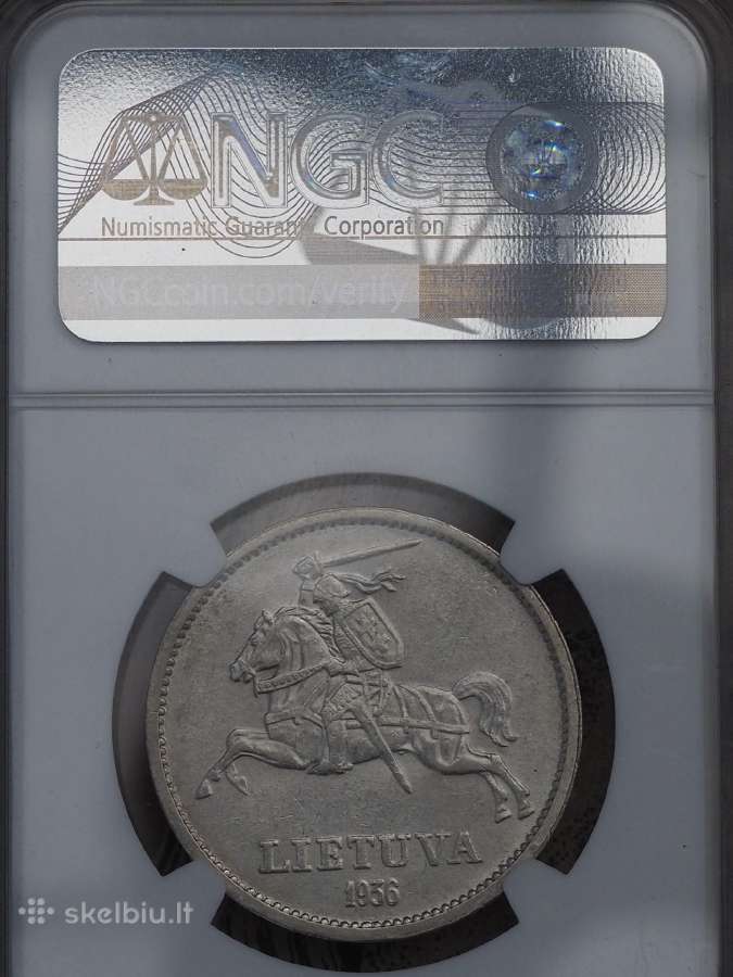 1936 10 litų Ngc Ms63 - nuotraukos Nr. 2