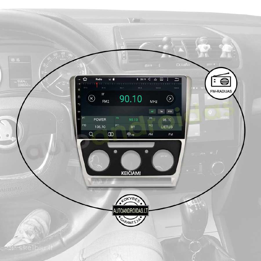 Skoda Octavia Android multimedia Usb/GPS/WiFi/10" - nuotraukos Nr. 4