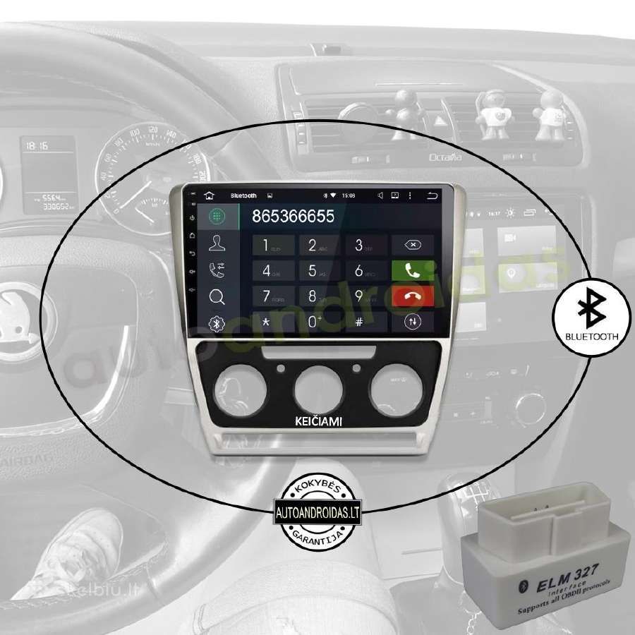 Skoda Octavia Android multimedia Usb/GPS/WiFi/10" - nuotraukos Nr. 5