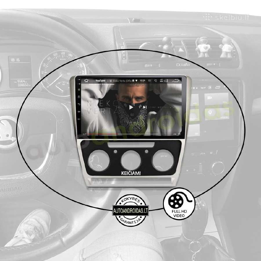 Skoda Octavia Android multimedia Usb/GPS/WiFi/10" - nuotraukos Nr. 9