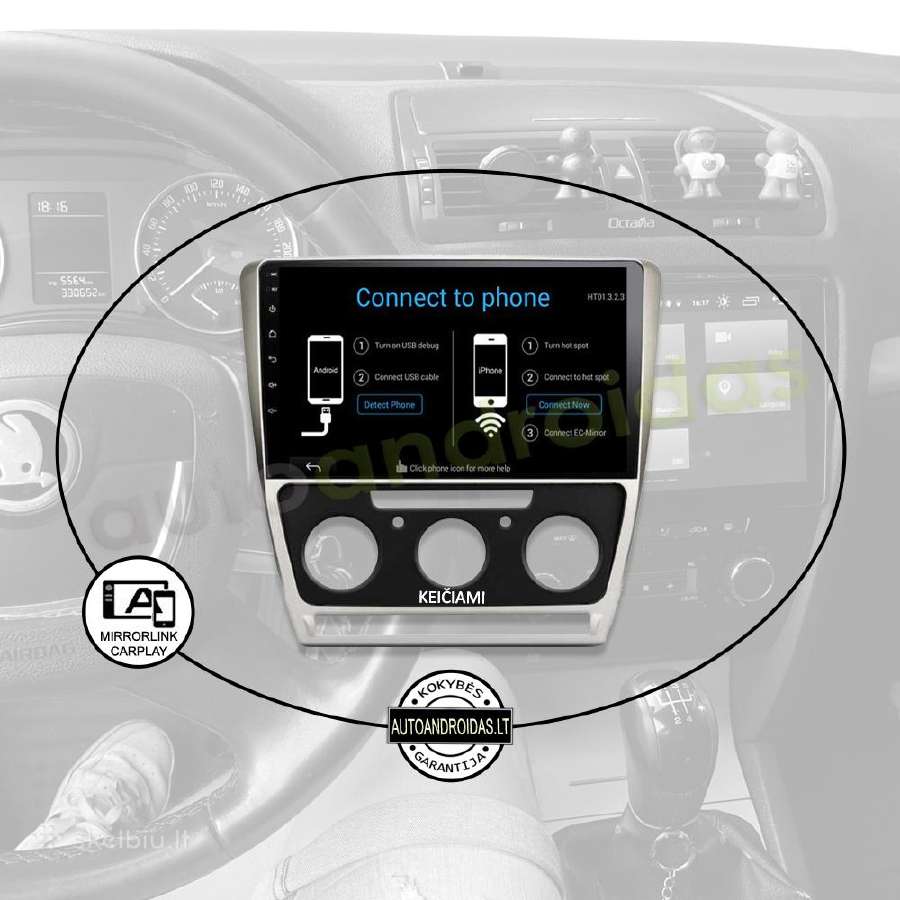 Skoda Octavia Android multimedia Usb/GPS/WiFi/10" - nuotraukos Nr. 10