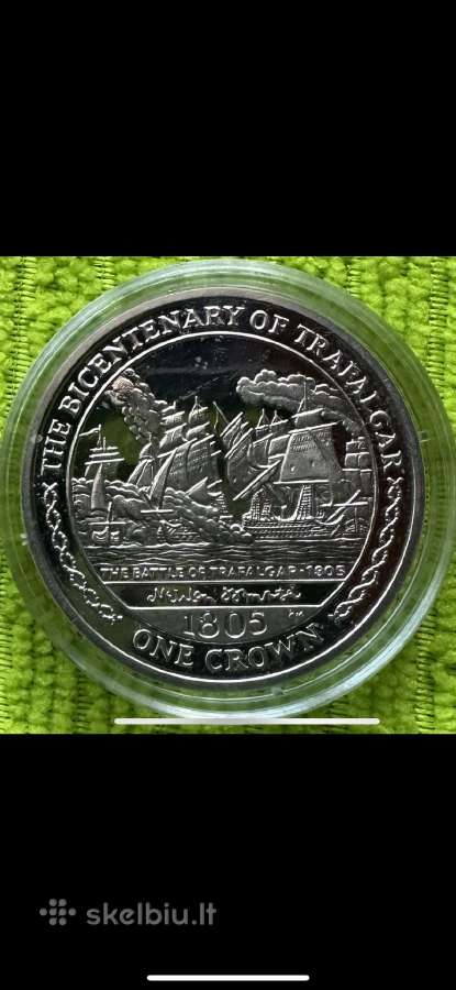 Moneta Isle of Man 2005m. 1 krona, sidabras