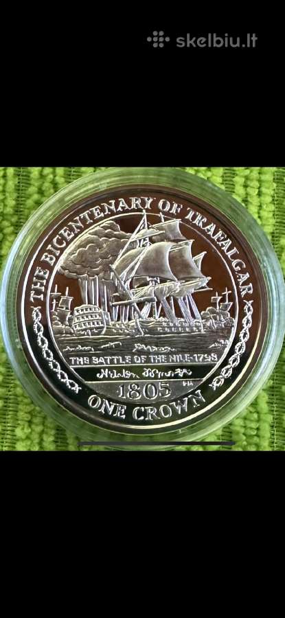 Moneta Isle of Man 2005m. 1 krona, sidabras