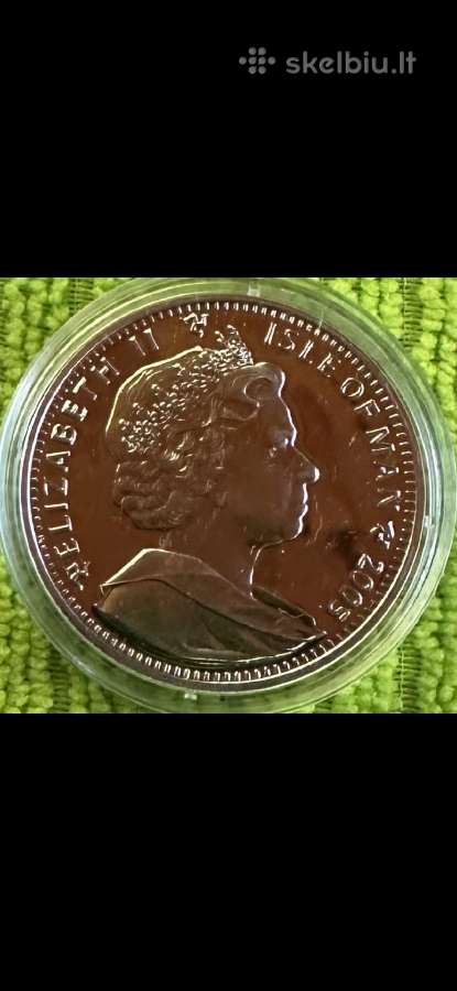 Moneta Isle of Man 2005m. 1 krona, sidabras - nuotraukos Nr. 2