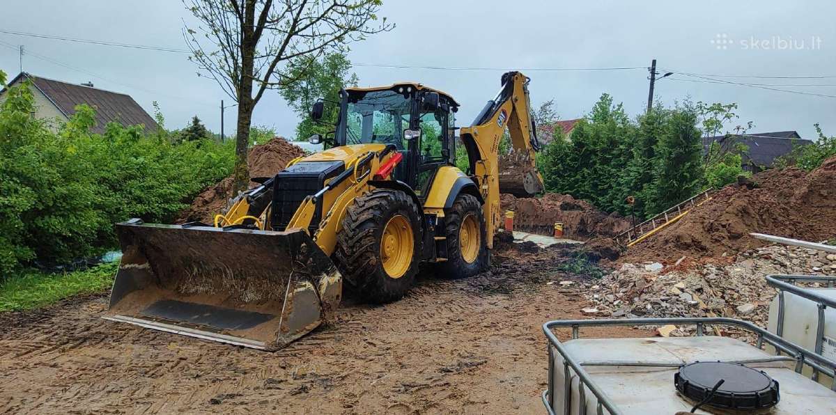 Žemės kasimo darbai mini ekskavatorium 3.8t - nuotraukos Nr. 4