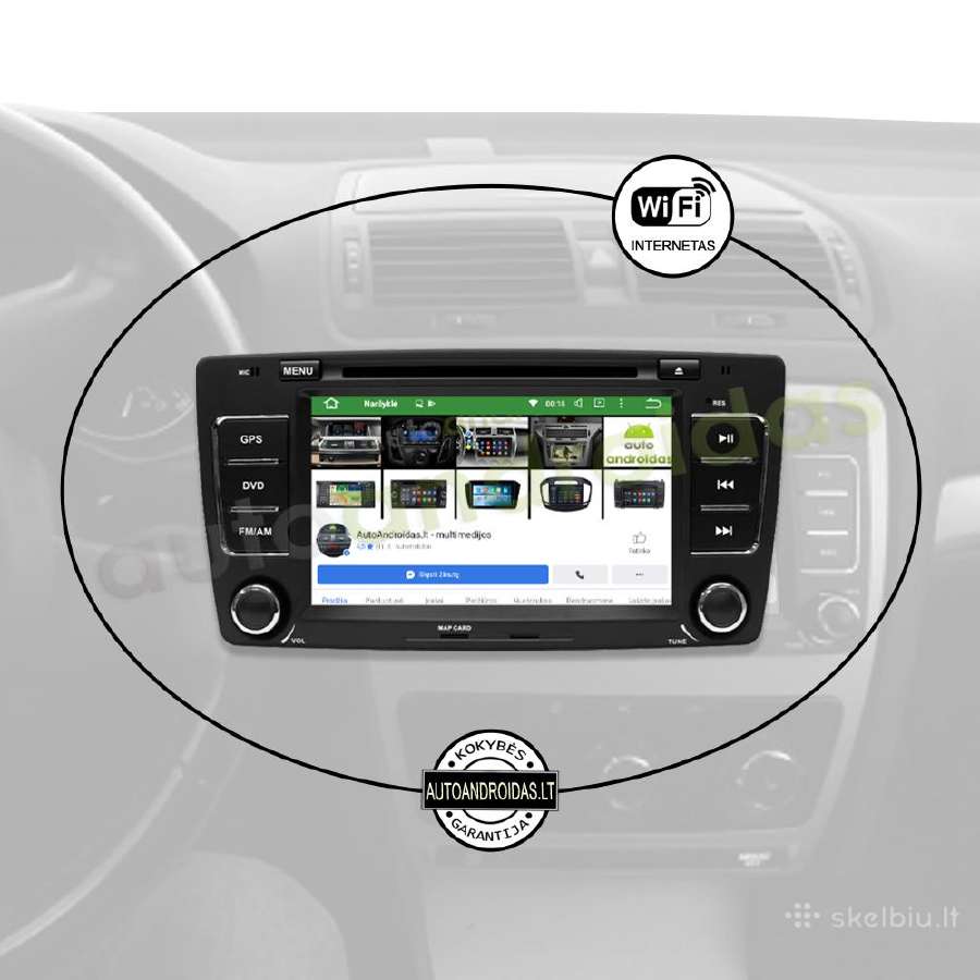Skoda Octavia Android multimedia Usb/GPS/WiFi/7" - nuotraukos Nr. 3