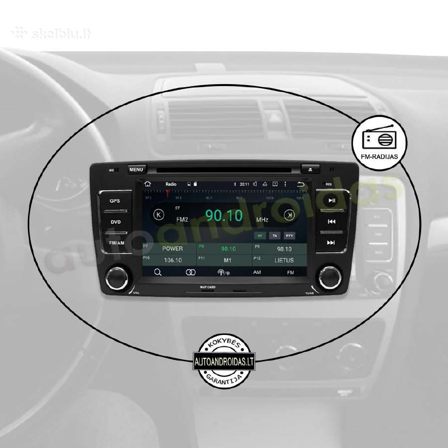 Skoda Octavia Android multimedia Usb/GPS/WiFi/7" - nuotraukos Nr. 4