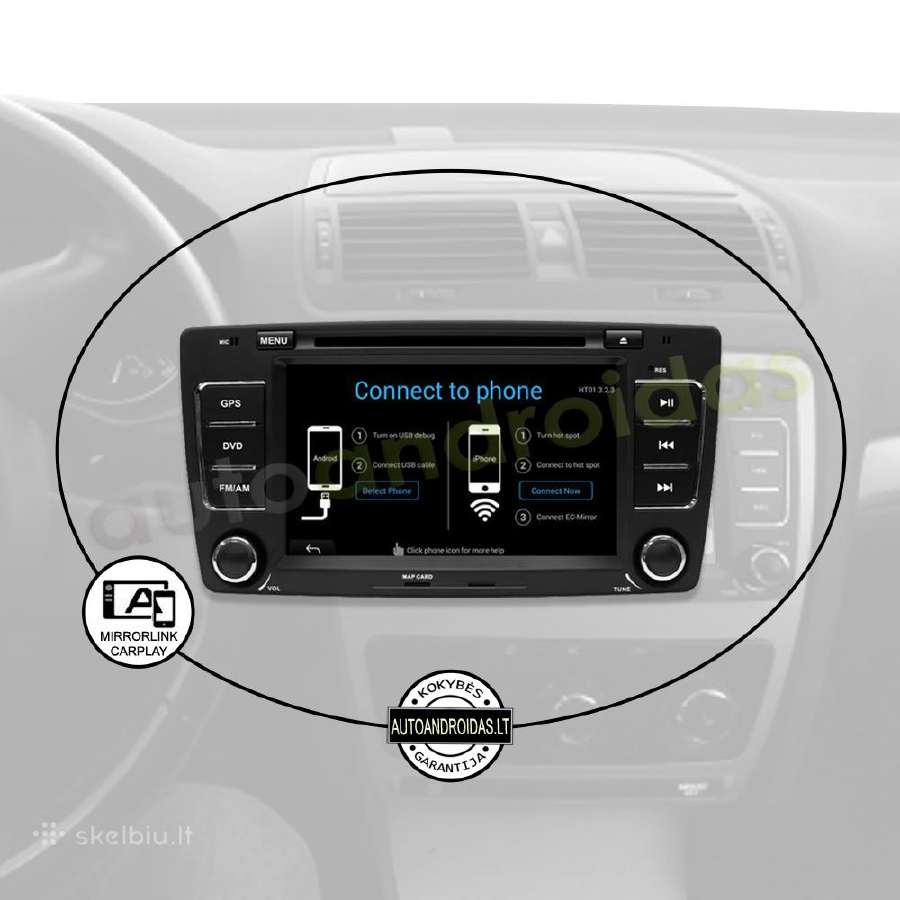 Skoda Octavia Android multimedia Usb/GPS/WiFi/7" - nuotraukos Nr. 10