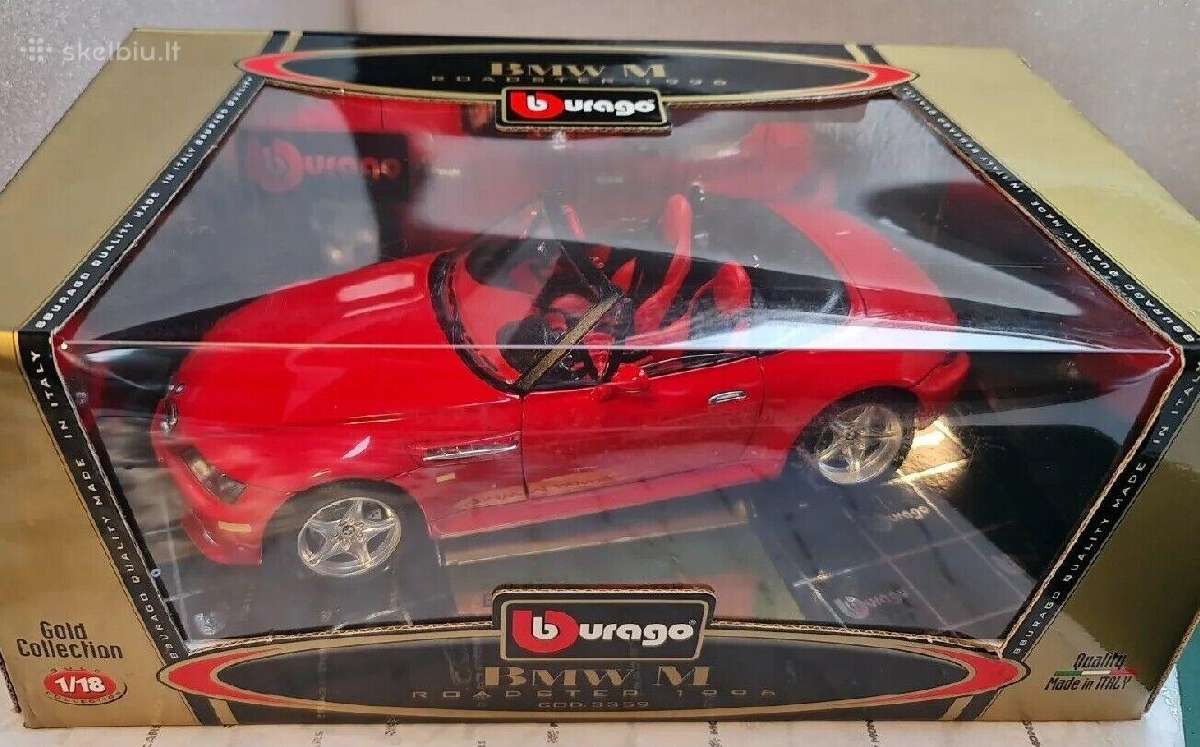 Bburago die cast 1/18 Bmw M Rodster 1996 z3 dezute - nuotraukos Nr. 2