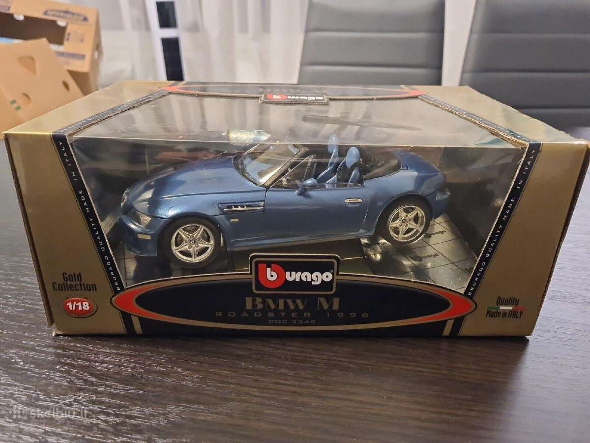 1:18 Burago Bmw M Roadster (1996) Z3 modelis - Skelbiu.lt