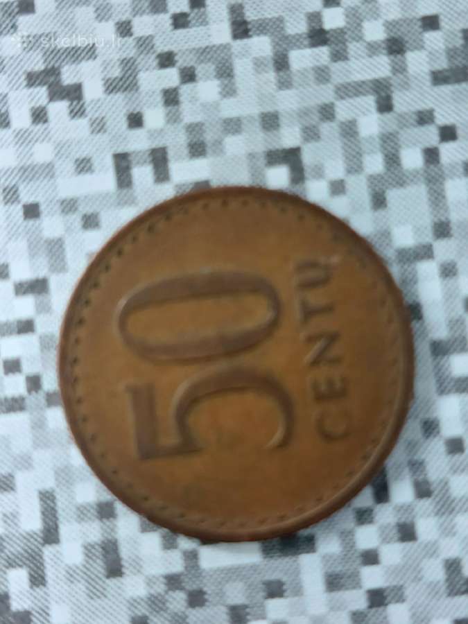 Lietuviškos monetos 50 centų 1991 m. - nuotraukos Nr. 13