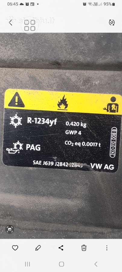 Ac pildymas 1234yf 100g 12€ fabijoniskese