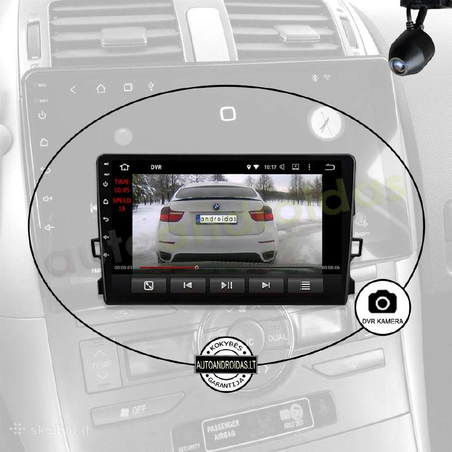 Toyota Auris 2006-12 Android multimedia Usb/GPS/9" - nuotraukos Nr. 8