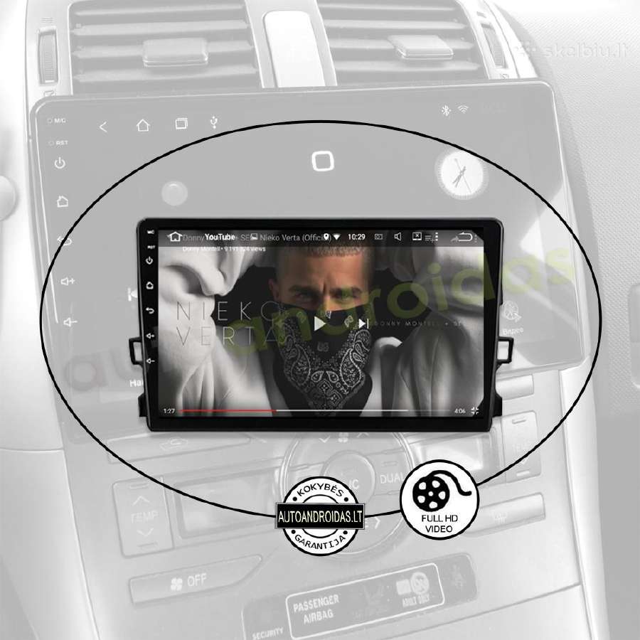 Toyota Auris 2006-12 Android multimedia Usb/GPS/9" - nuotraukos Nr. 9