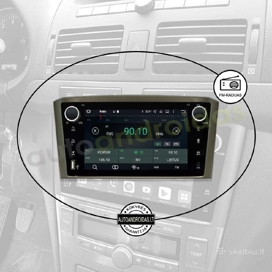 Toyota Avensis 2002-08 Android multimedia Usb/GPS - nuotraukos Nr. 4