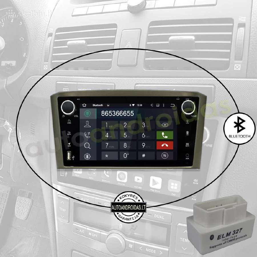Toyota Avensis 2002-08 Android multimedia Usb/GPS - nuotraukos Nr. 5
