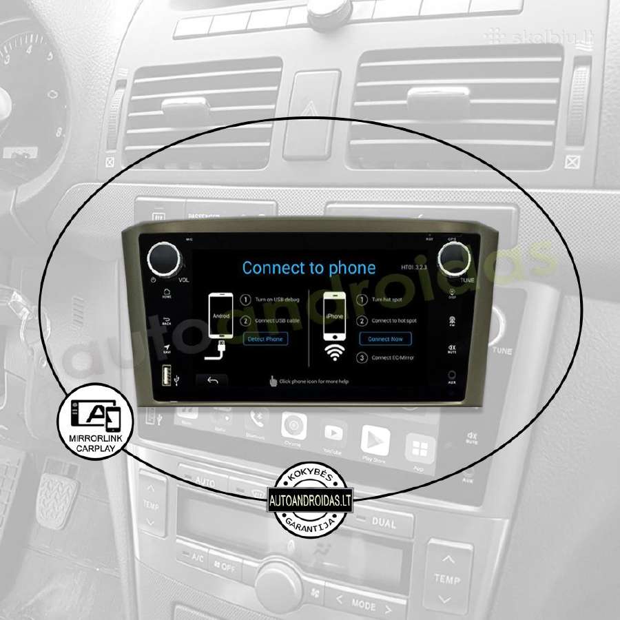 Toyota Avensis 2002-08 Android multimedia Usb/GPS - nuotraukos Nr. 10