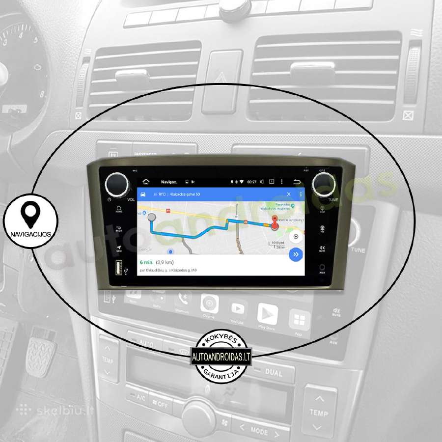 Toyota Avensis 2002-08 Android multimedia Usb/GPS - nuotraukos Nr. 11
