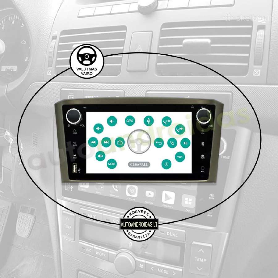 Toyota Avensis 2002-08 Android multimedia Usb/GPS - nuotraukos Nr. 12