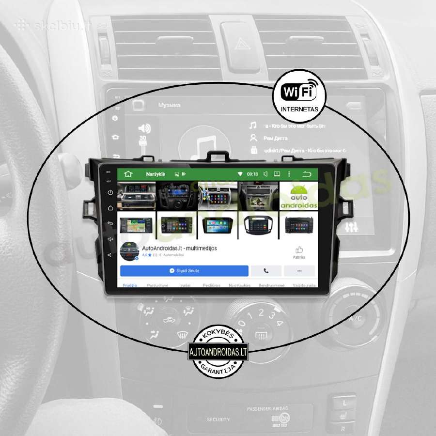 Toyota Corolla 2006-12 Android multimedia GPS/WiFi - nuotraukos Nr. 3